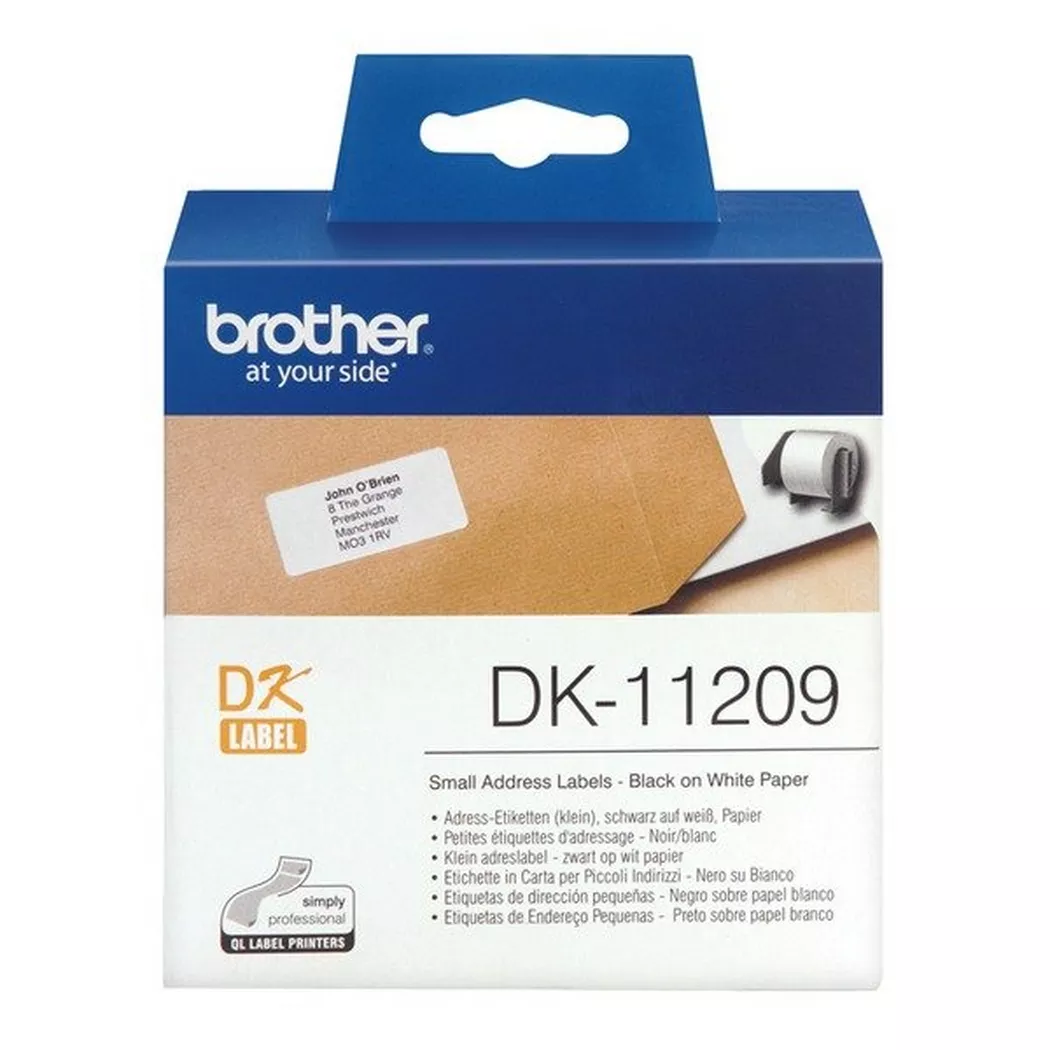 PTOUCH – Adress-Etiketten 29x62mm DK-11209 QL-500/550 800 Stk./Rolle, One Size