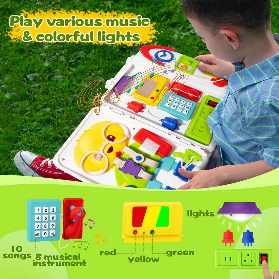 Activity-board  Busy Board Spielzeug Kleinkinder Musik/Licht/Farbe/taktile sensorische Aktivität Board pädagogisches Spielzeug und motorische Fähigkeiten Spielzeug 
