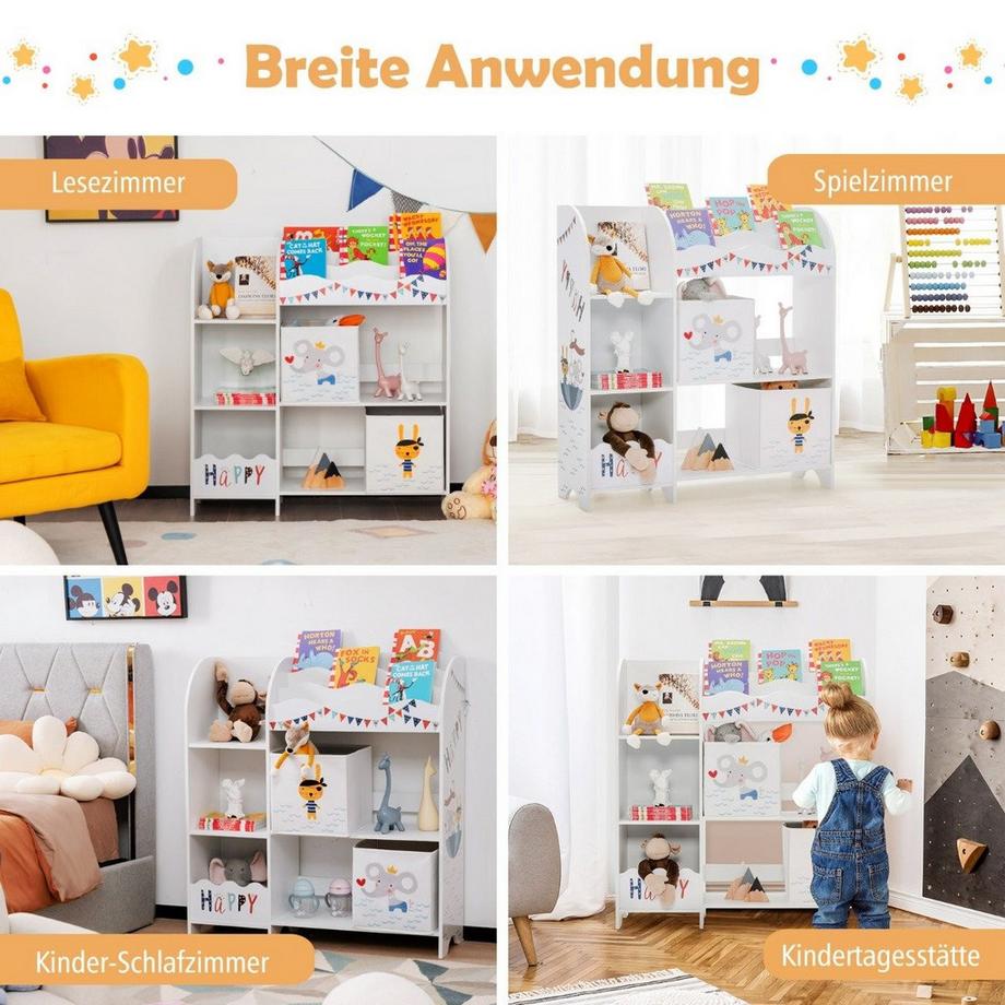 Northix Kinder-Aufbewahrungsschrank, 5 Fächer  