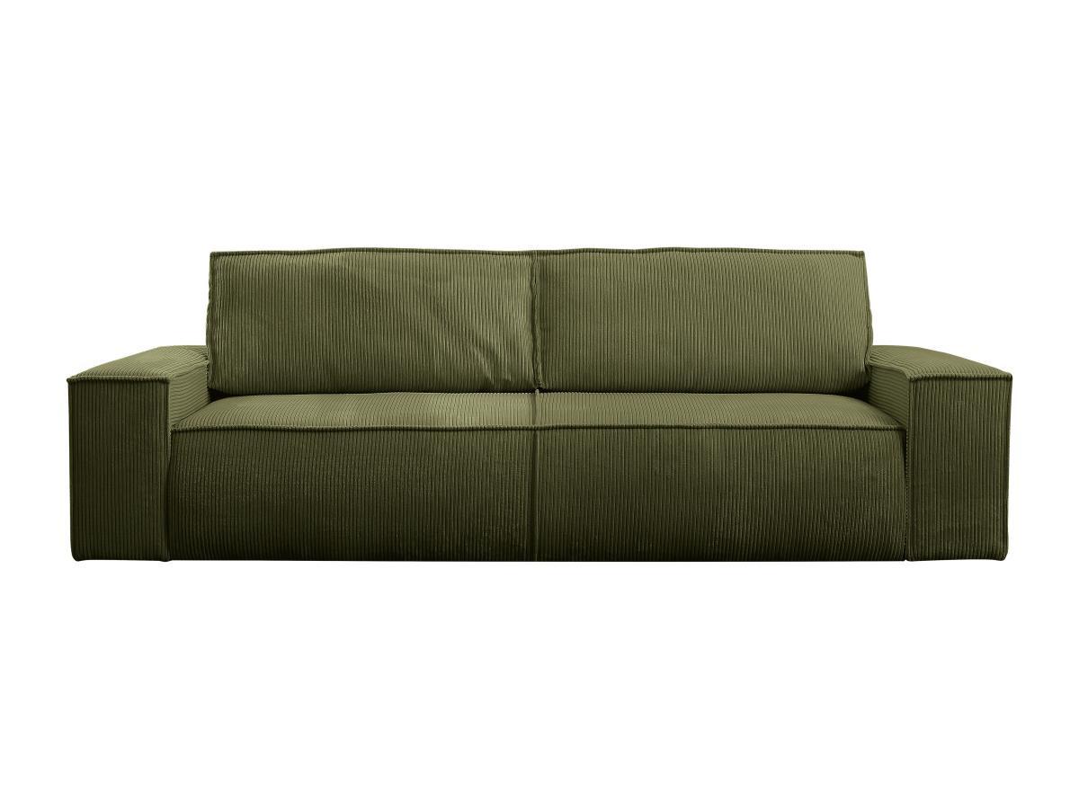 PASCAL MORABITO Divano letto 4 posti in Velluto a coste Verde oliva - AMELIA  