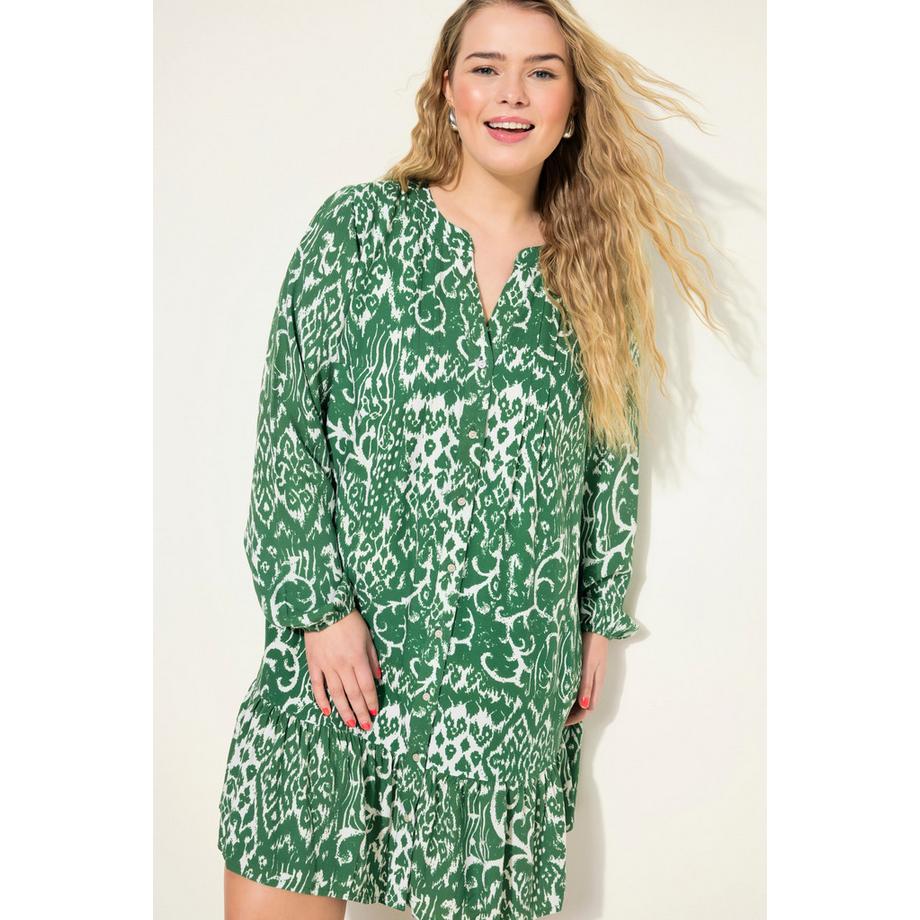 Studio Untold Robe Courte Imprimé Graphique Manches Ballon  