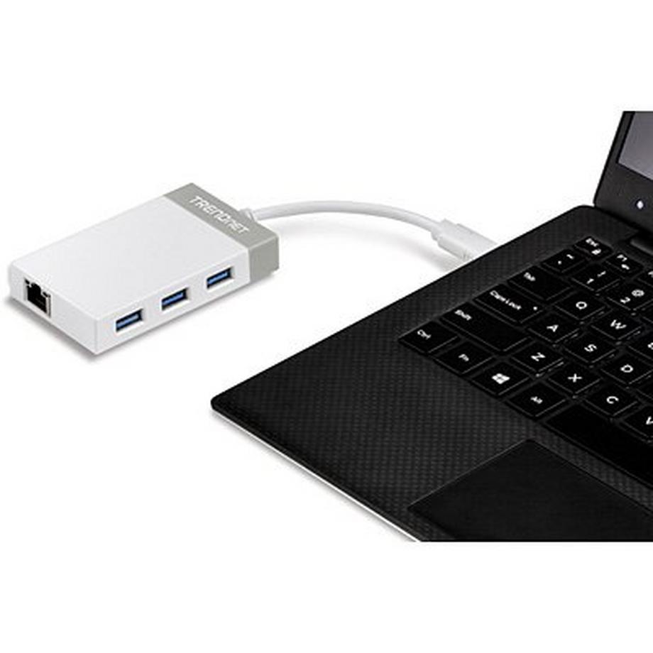 TRENDNET  TUC-ETGH3 USB-C to Gigabit Ethernet Adapter + USB Hub 