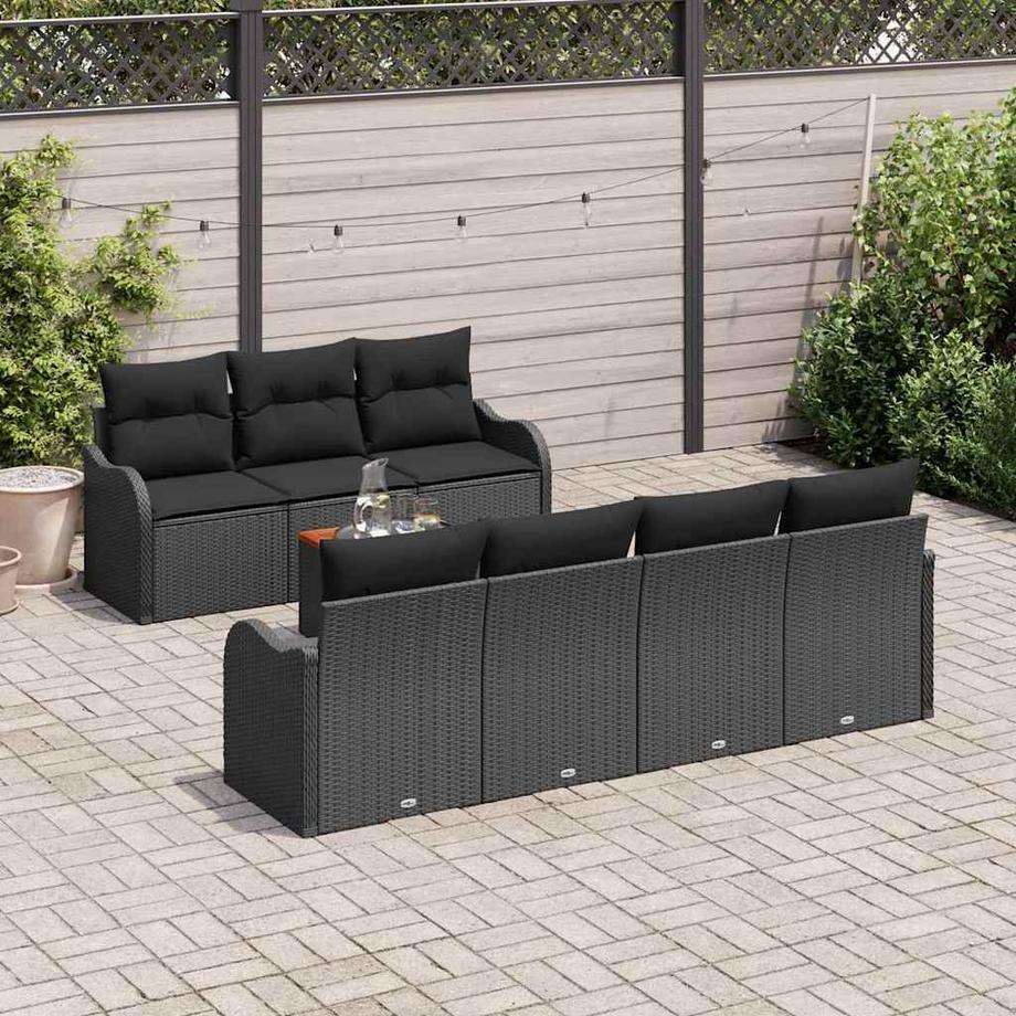 VidaXL Canapé de jardin poly rattan  