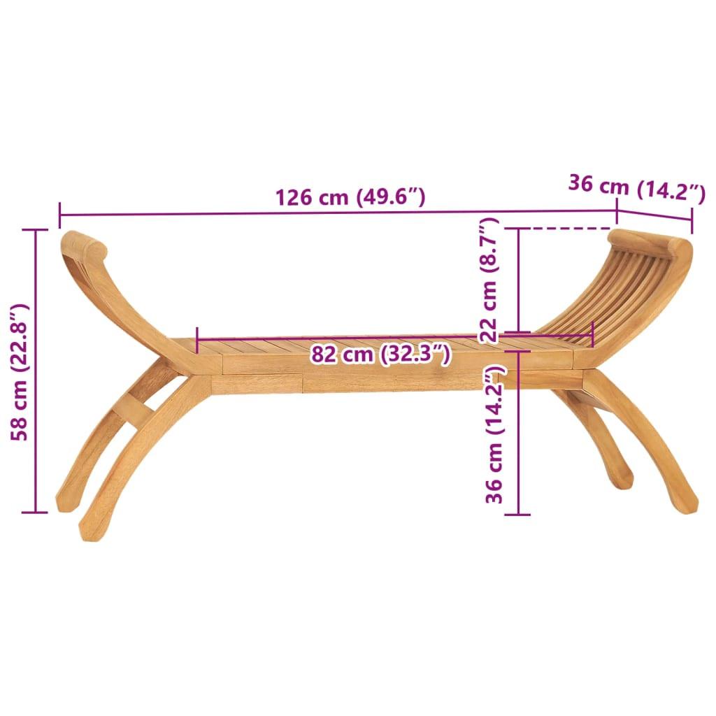 VidaXL Banc de jardin teck  