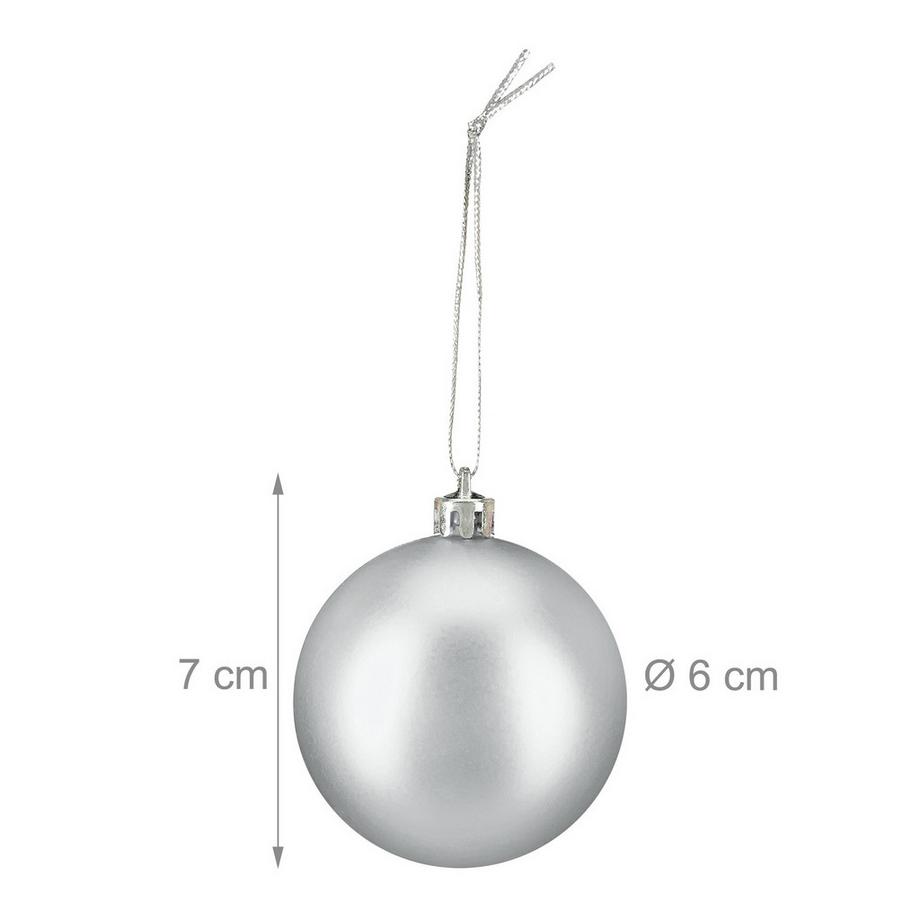 Northix Set di palline di Natale opache  