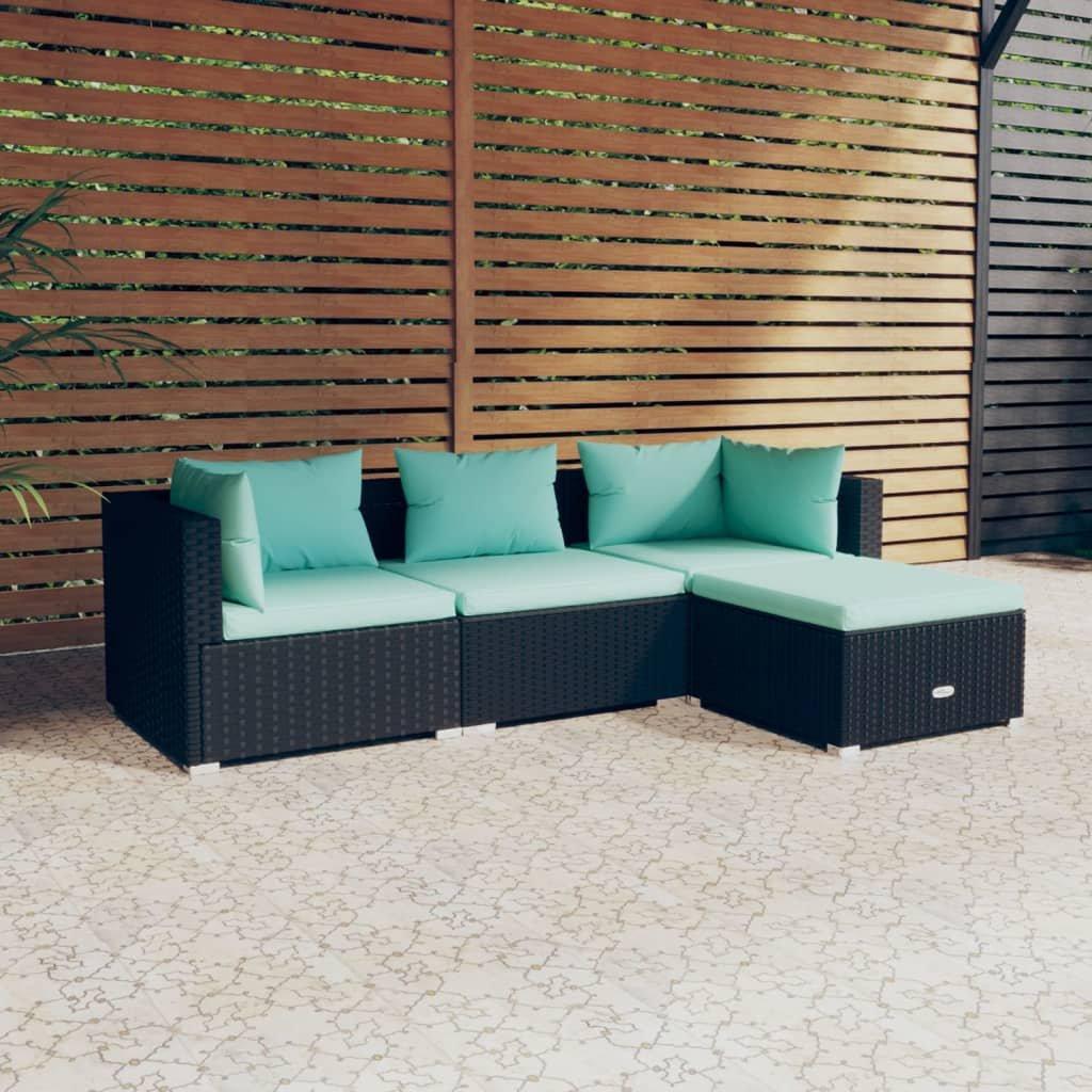 VidaXL set lounge giardino Polirattan  