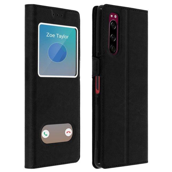 Avizar  Doppelfenster Cover Xperia 5 Schwarz 