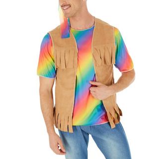 Tectake  Costume da uomo Hippie Peace 