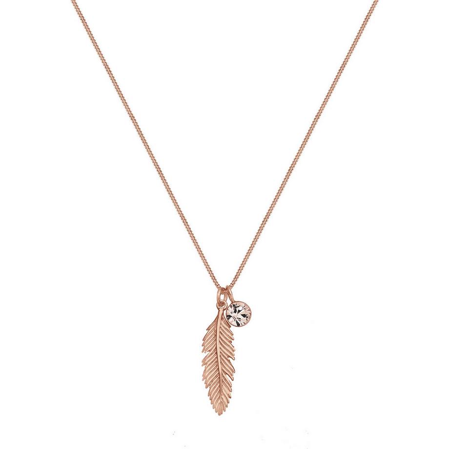 Elli  Collier Pendentif Plume Cristal 