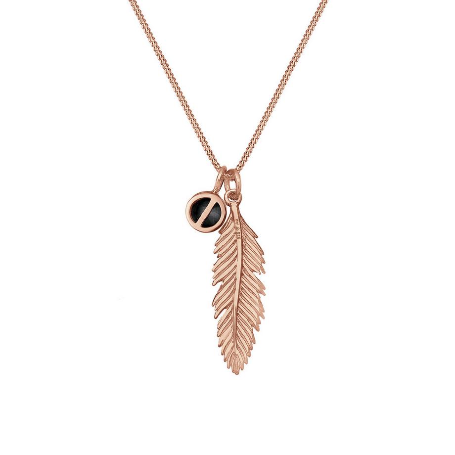 Elli  Collier Pendentif Plume Cristal 