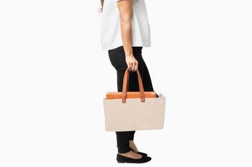 Only-bags.store  Organizer-Tasche für Lehrer, Home Office und Arbeit, Schulbedarf, Schreibwaren und Bastelmaterial - Offenes Design aus Filz mit Kunstledergriffen 