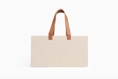 Only-bags.store  Organizer-Tasche für Lehrer, Home Office und Arbeit, Schulbedarf, Schreibwaren und Bastelmaterial - Offenes Design aus Filz mit Kunstledergriffen 