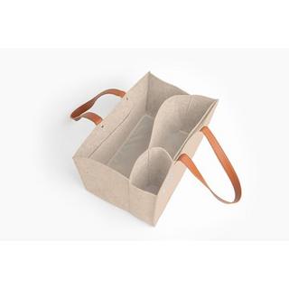 Only-bags.store  Sac d'organisation pour les enseignants, le bureau à domicile et le travail, les fournitures scolaires, la papeterie et les fournitures de bricolage - Modèle ouvert en feutre avec poignées en similicuir 