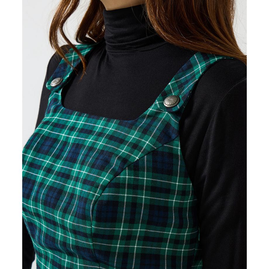 Joe Browns Tartan Kariertes Mini Latzkleid  