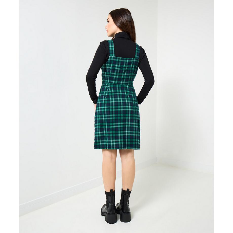 Joe Browns Tartan Kariertes Mini Latzkleid  