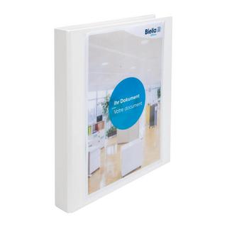 Biella Couverture de présentation à 4 anneaux e XL A4 4cm - Blanc  