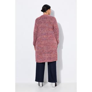 Ulla Popken Long Cardigan Grosse Maille Encolure V Manches Longues  