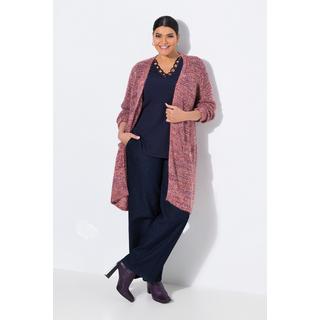 Ulla Popken Long Cardigan Grosse Maille Encolure V Manches Longues  