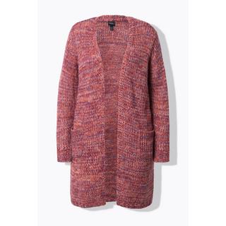 Ulla Popken Long Cardigan Grosse Maille Encolure V Manches Longues  