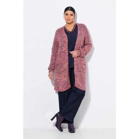 Ulla Popken Long Cardigan Grosse Maille Encolure V Manches Longues  