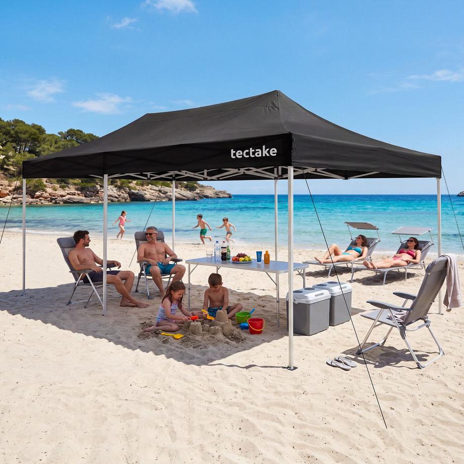 Tectake Gazebo pieghevole in alluminio Viola 6 x 3 m, impermeabile  
