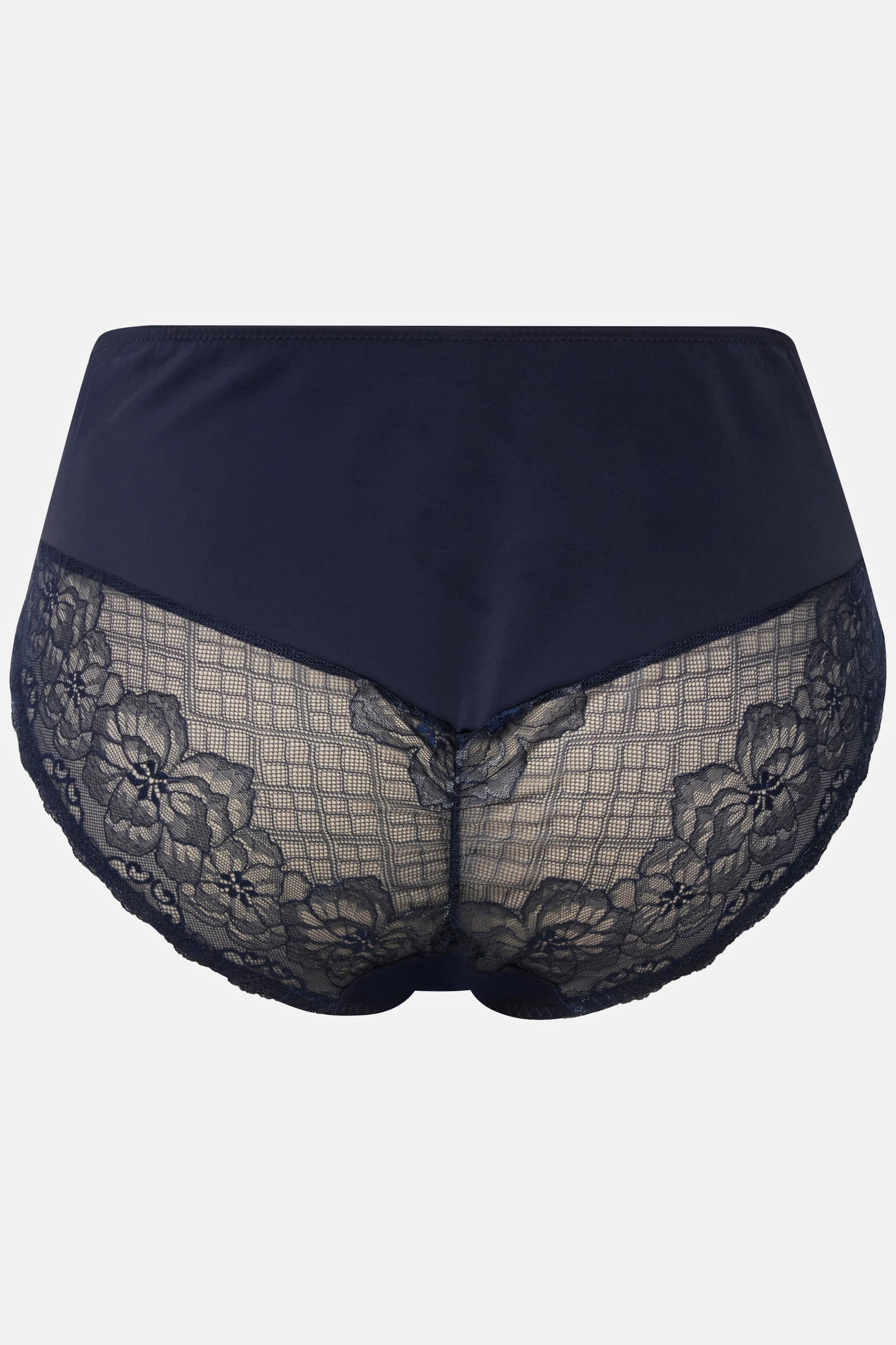 Ulla Popken Slip midi Inserto pizzo Microfibra  