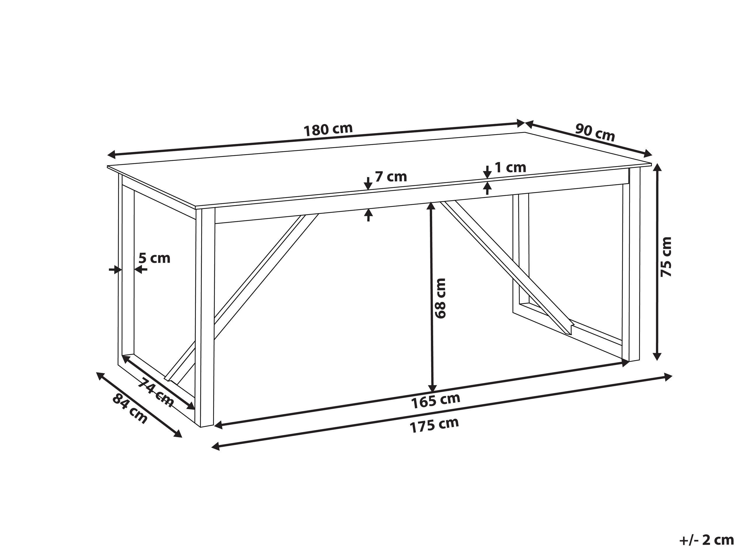 Beliani Gartentisch aus Beton Industriell NOTTERI  
