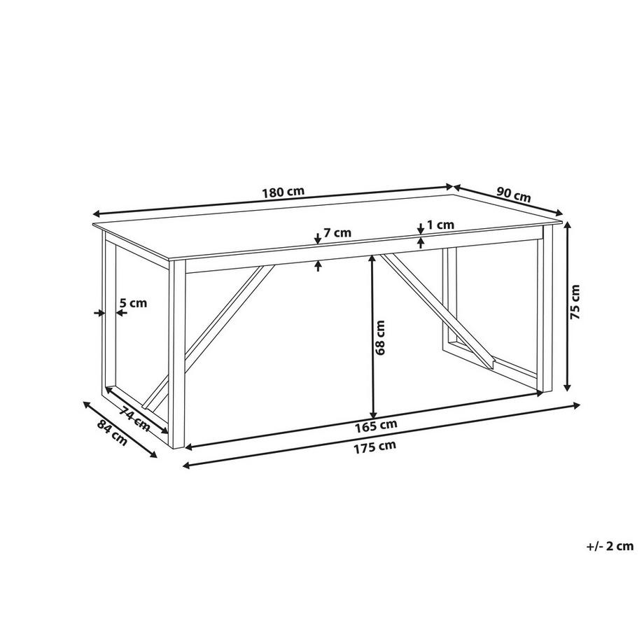 Beliani Gartentisch aus Beton  NOTTERI  