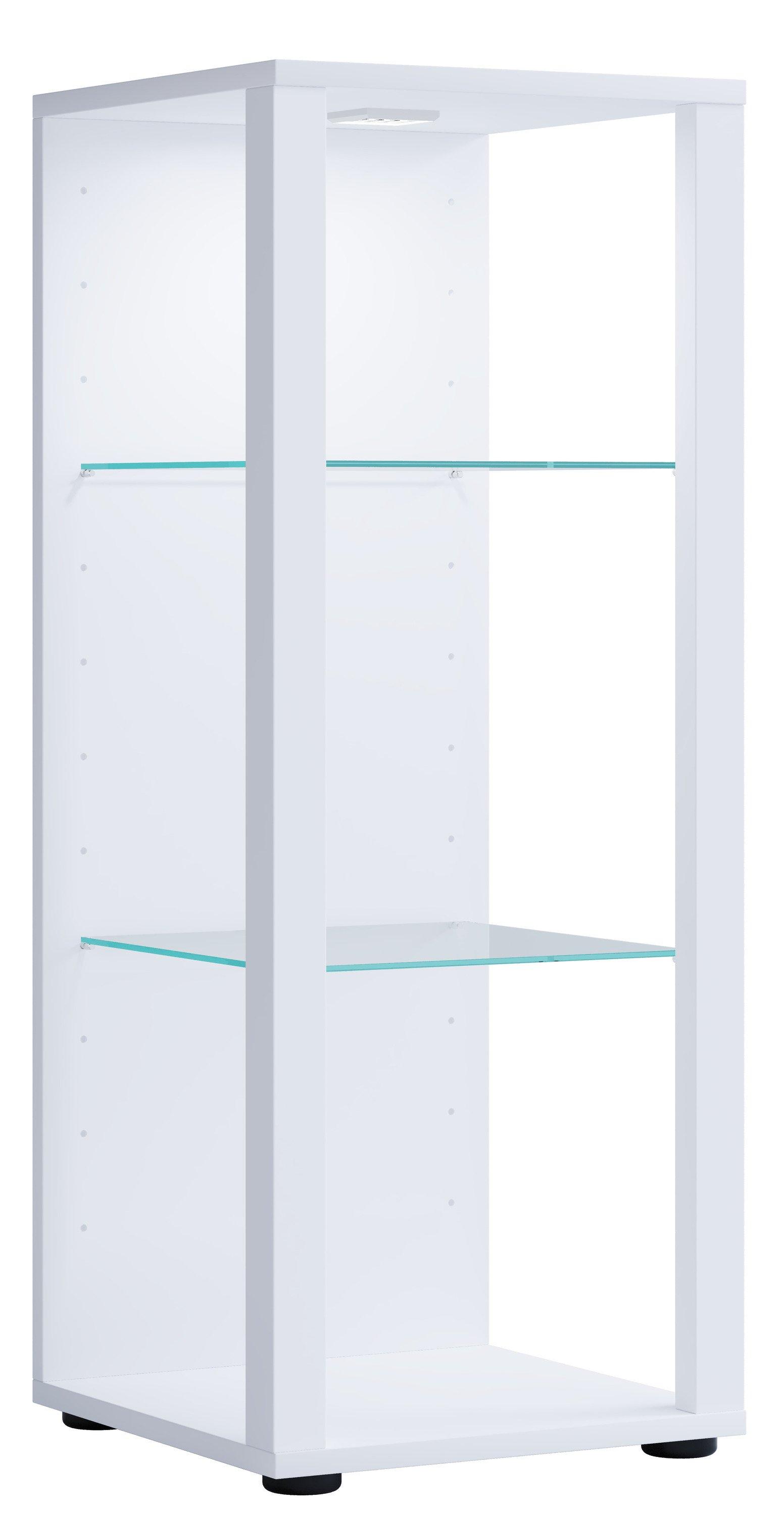 VCM Holz Glas Vitrine Sammelvitrine Glasvitrine Schaukasten Standvitrine Glasol M  