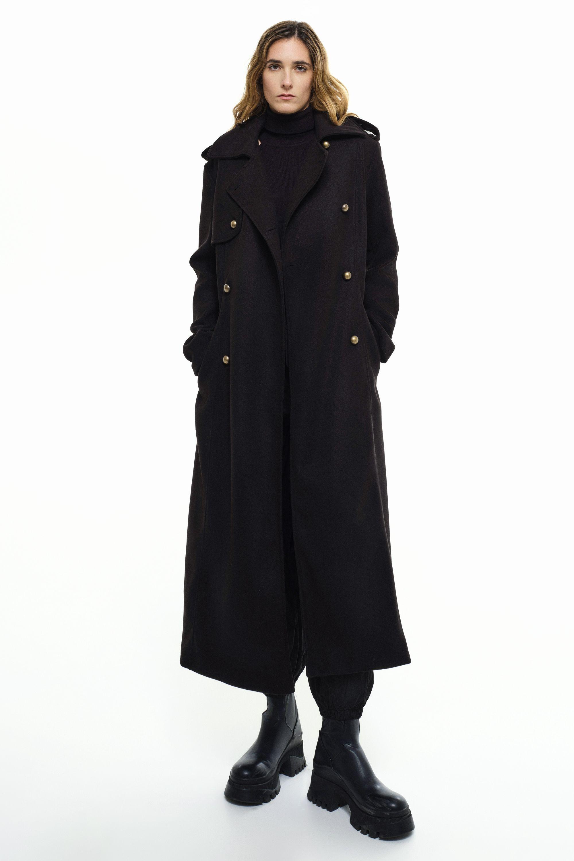 RICANO  Cappotto per donna Simona, trench con cintura e epaulettes 