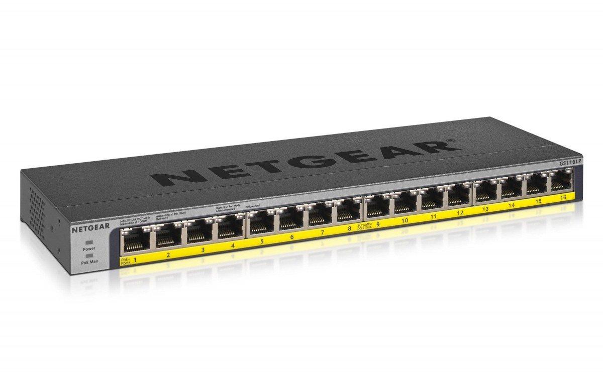 NETGEAR  Netgear PoE+ Switch GS116LP 16 Port 