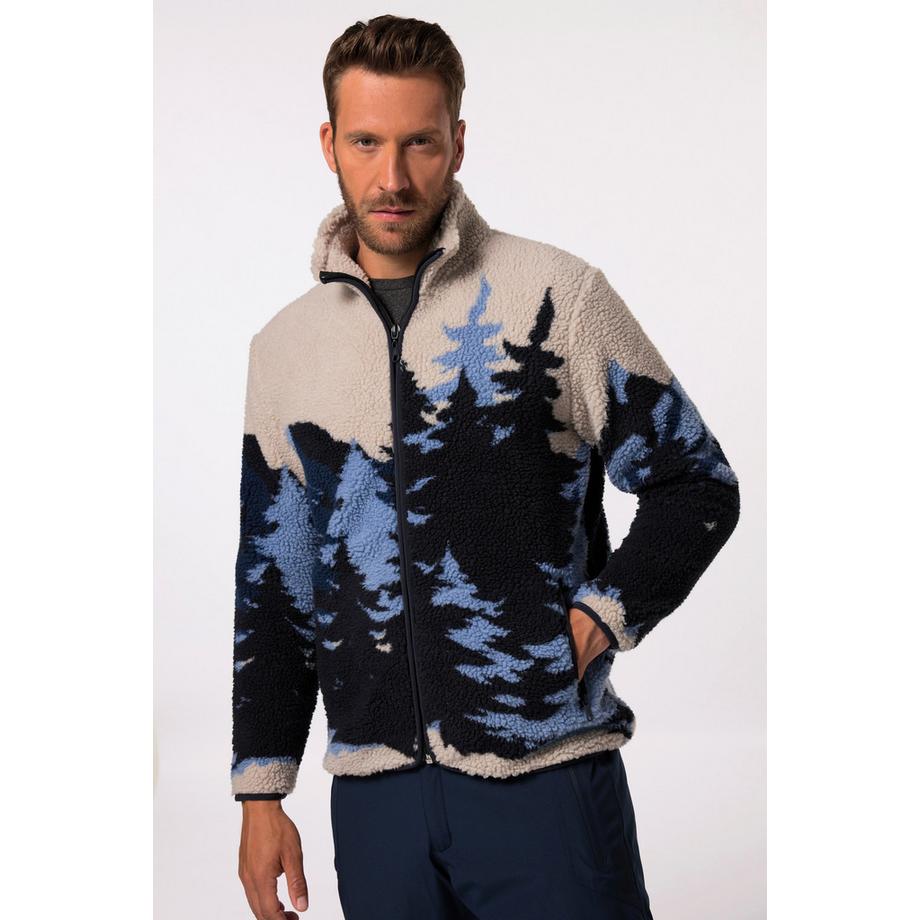 JP1880 Teddyjacke Jacquard Skiwear Stehkragen  
