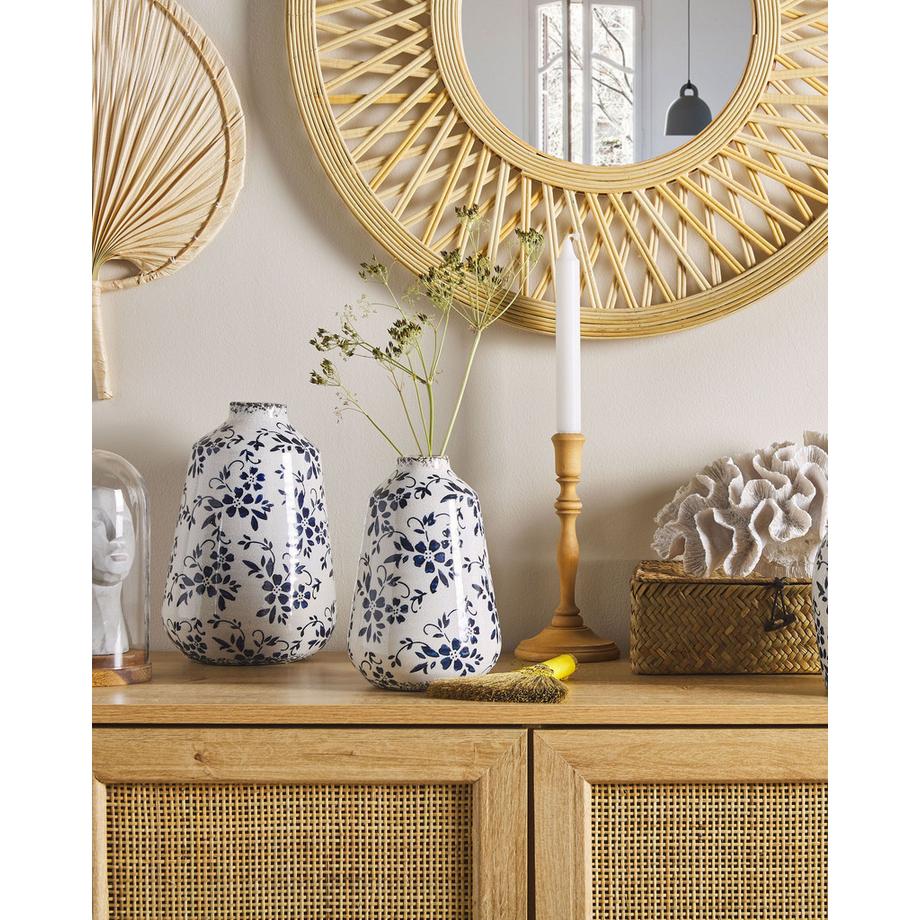 Beliani Vase à fleurs en Grès Rétro MARONEIA  