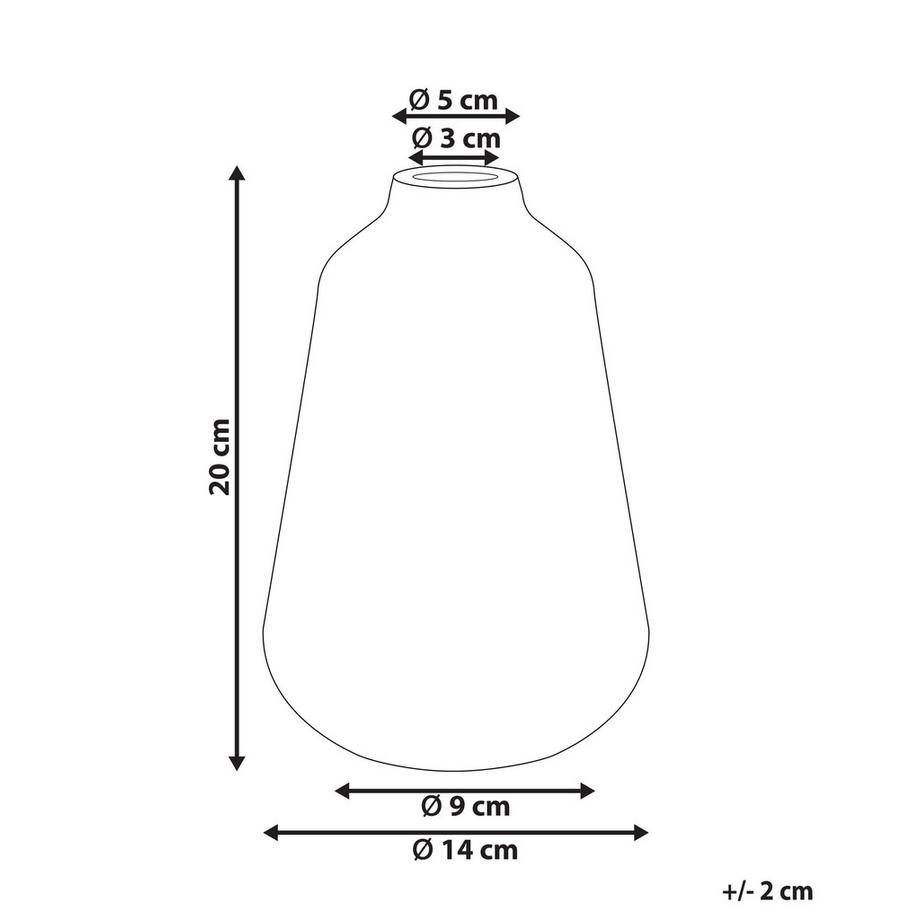 Beliani Vase à fleurs en Grès Rétro MARONEIA  