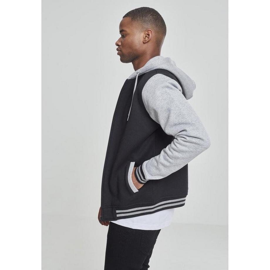 URBAN CLASSICS Classic 2-Tone Zip Sweatshirt à Capuche  