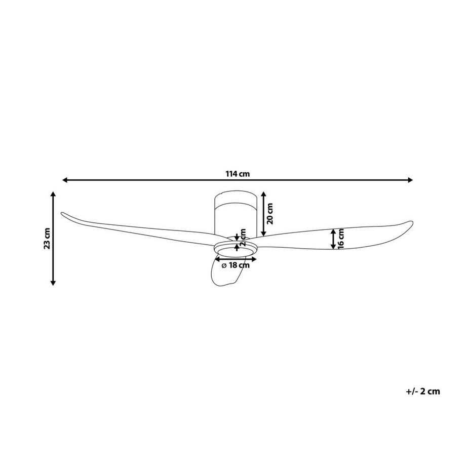 Beliani Ventilateur de plafond en Métal Traditionnel MALAD  