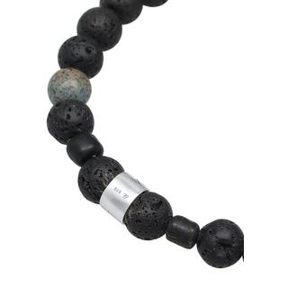 Kuzzoi  Bracelet Herren Lava Achat Edelstein Bead 925 Silber 