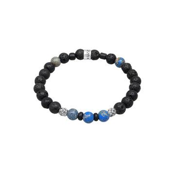 Armband  Lava Achat Edelstein Bead 925 Silber