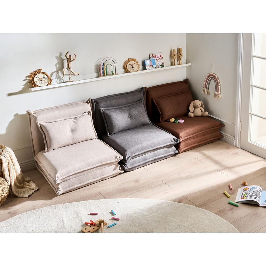 Beliani Canapé-lit pour enfants en Tissu Cottage DELLEN  