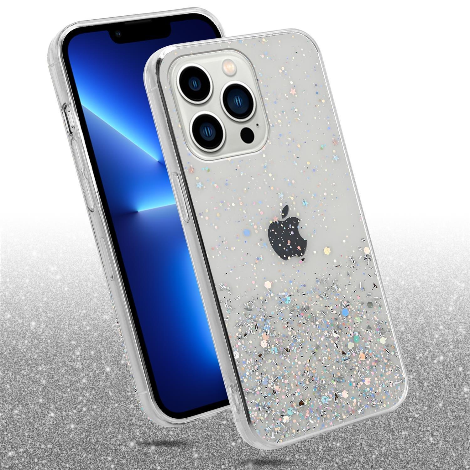 Cadorabo  Housse compatible avec Apple iPhone 13 PRO MAX - Coque de protection en silicone TPU flexible avec paillettes scintillantes 