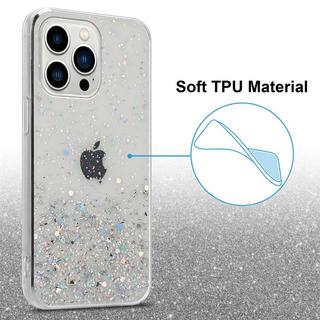 Cadorabo  Housse compatible avec Apple iPhone 13 PRO MAX - Coque de protection en silicone TPU flexible avec paillettes scintillantes 