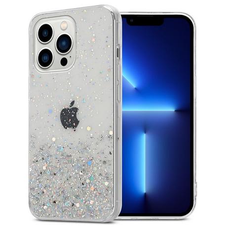 Cadorabo  Housse compatible avec Apple iPhone 13 PRO MAX - Coque de protection en silicone TPU flexible avec paillettes scintillantes 