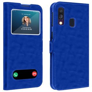 Avizar  Doppelfenster Cover Galaxy A40 Blau 