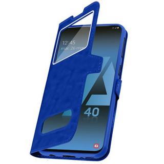 Avizar  Doppelfenster Cover Galaxy A40 Blau 