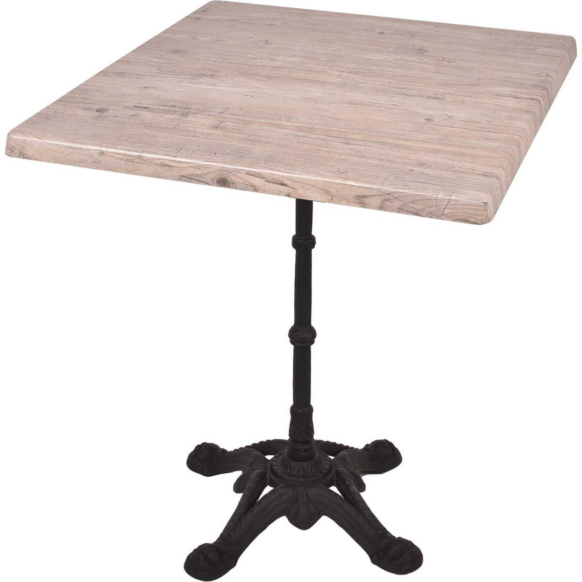 mutoni pleasure Table de bistrot Washington marron clair noir 70x70  