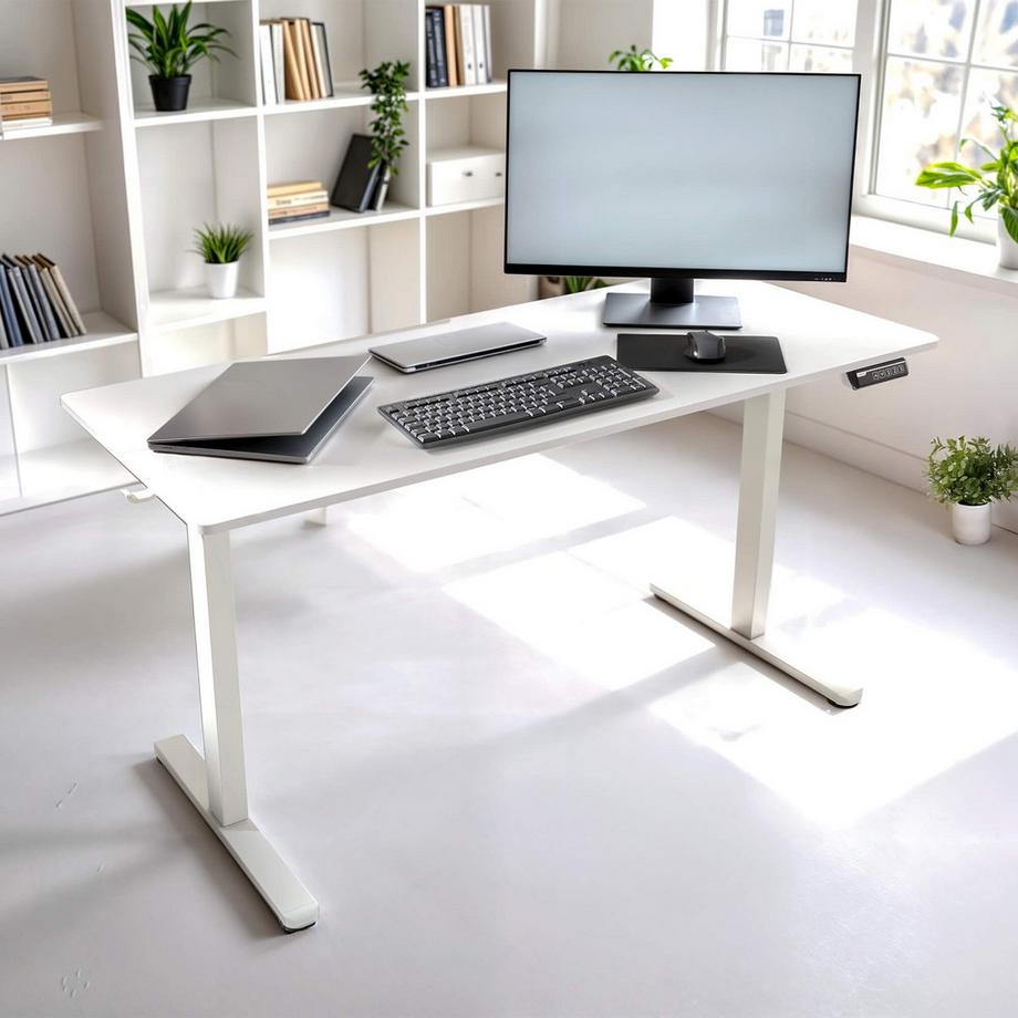 Arebos Bureau électrique réglable en hauteur 120 x 60 cm avec fonction mémoire  