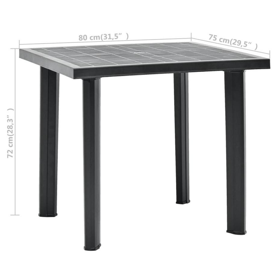 VidaXL Table de jardin plastique  