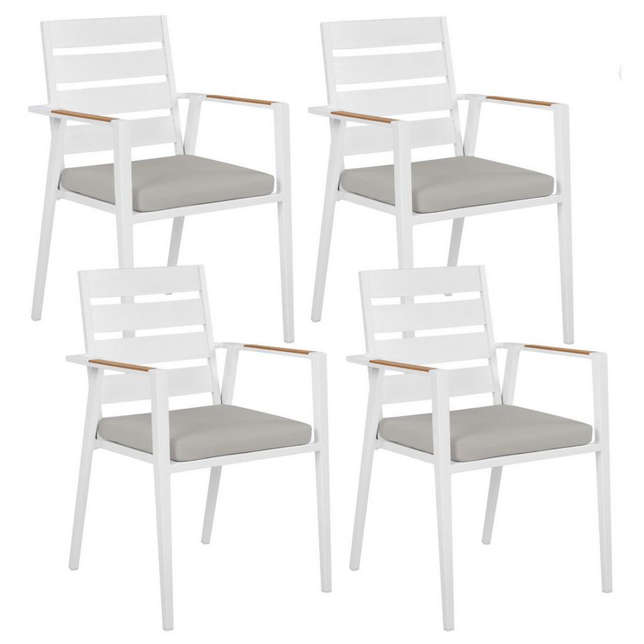 Beliani Gartentisch mit Stühlen aus Aluminium  MALETTO/TAVIANO  