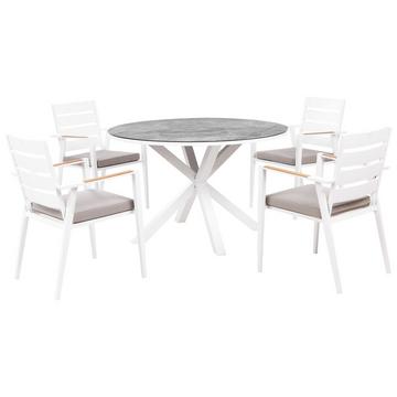 Set da pranzo da giardino en Alluminio Moderno MALETTO/TAVIANO