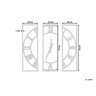 Beliani Horloge murale en Bois de sapin Rustique COATLAN  